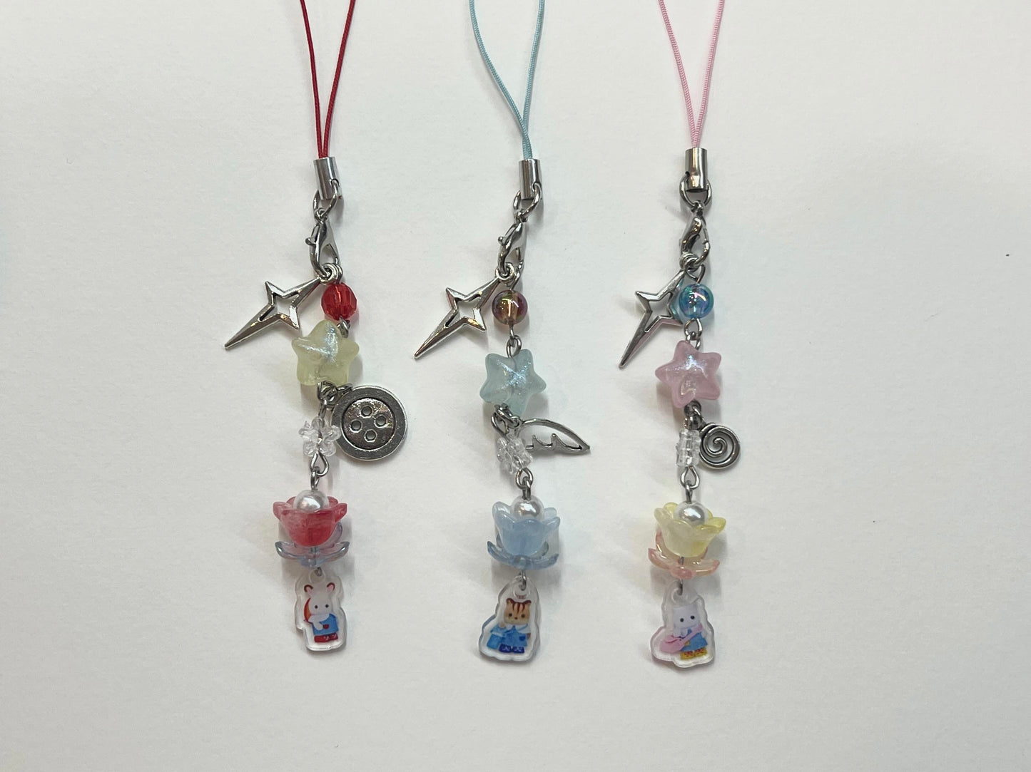 sylvanian family phone charms!!