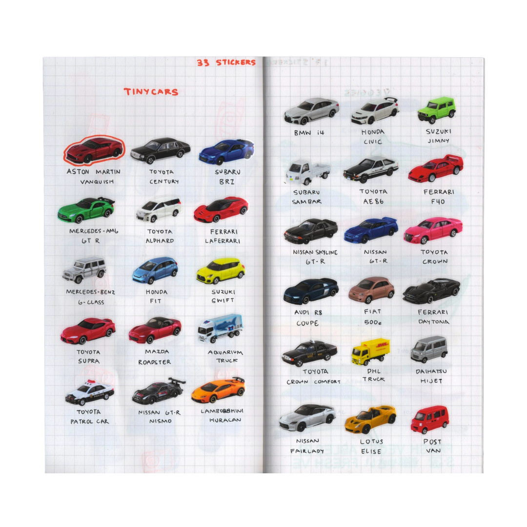 Tinycars - sticker roll