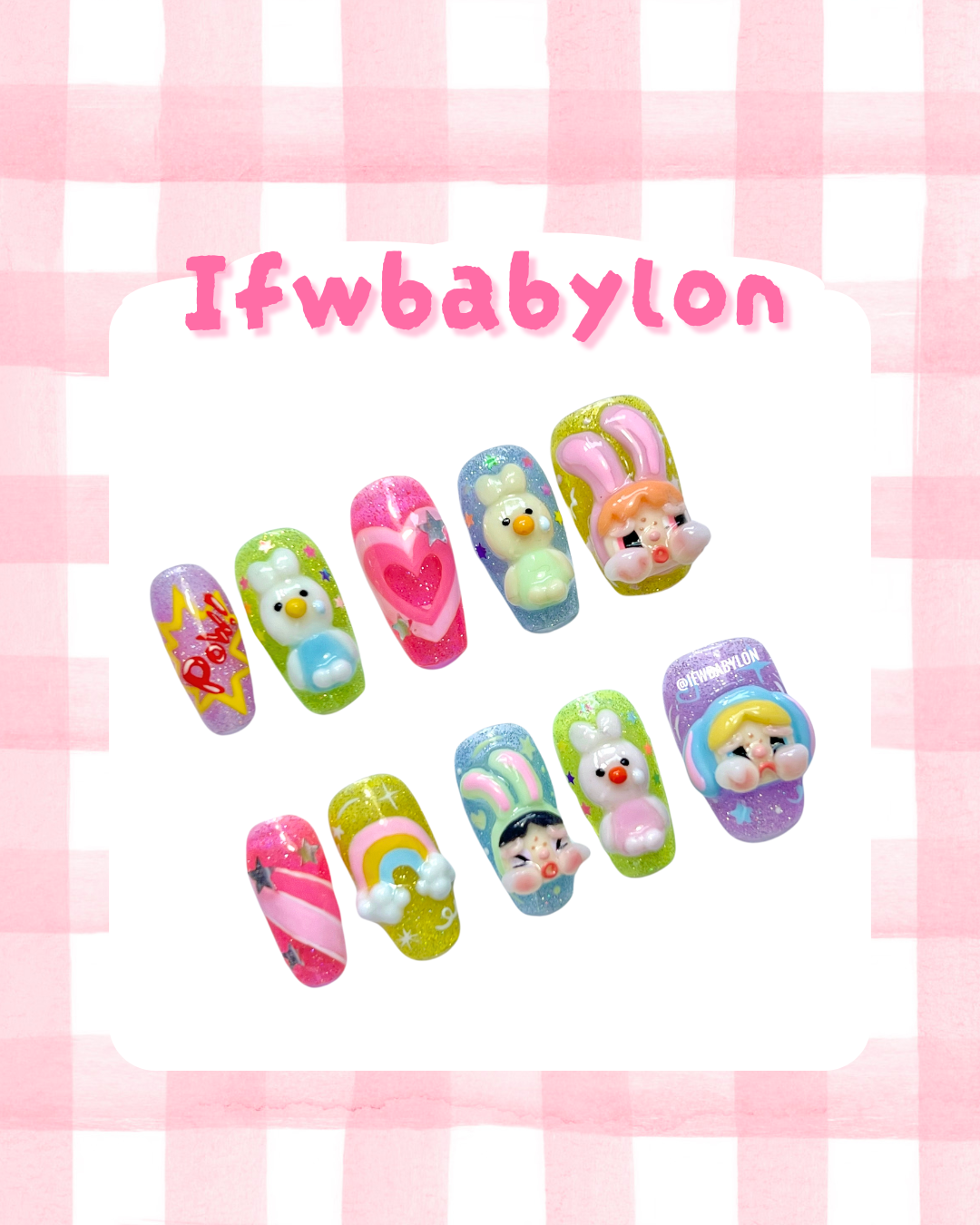 Crybaby x PPG 3D Press On Nails