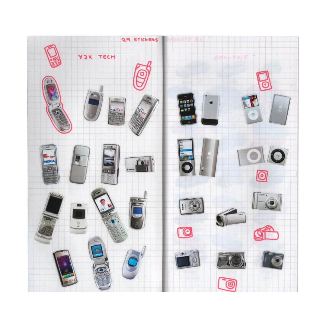 Y2K tech - sticker roll