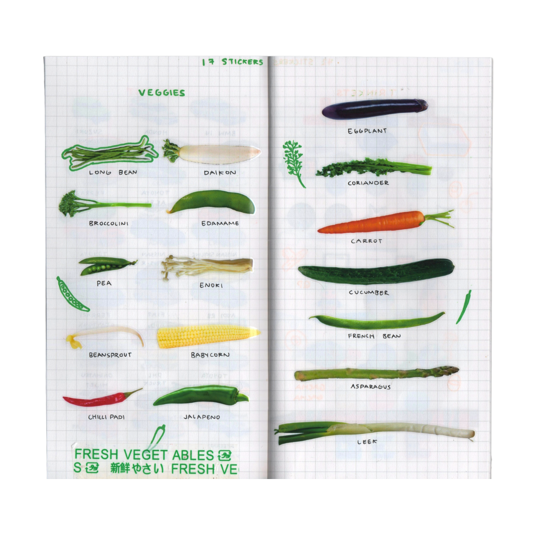 Veggies - sticker roll