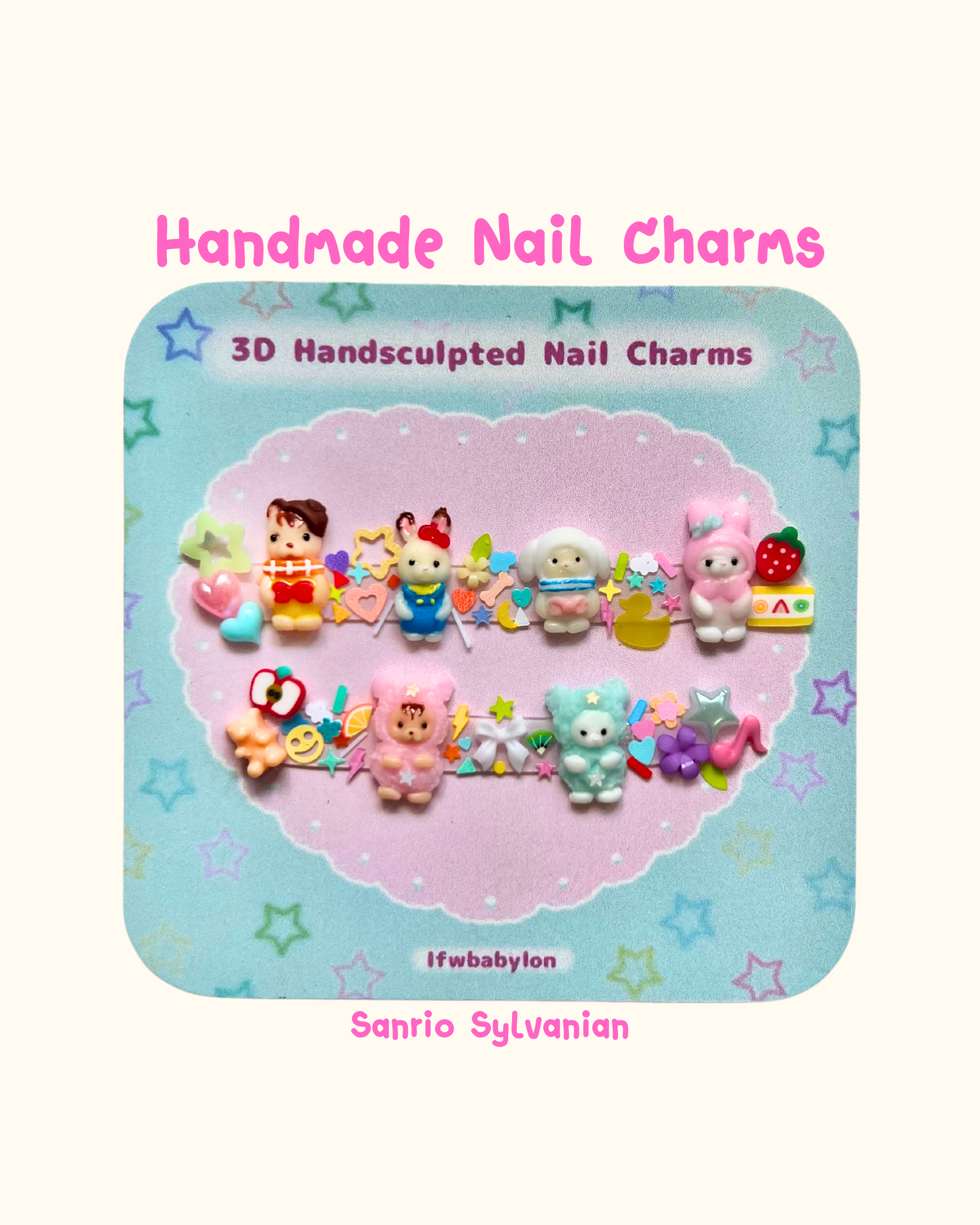 Sanrio Sylvanian nail charms