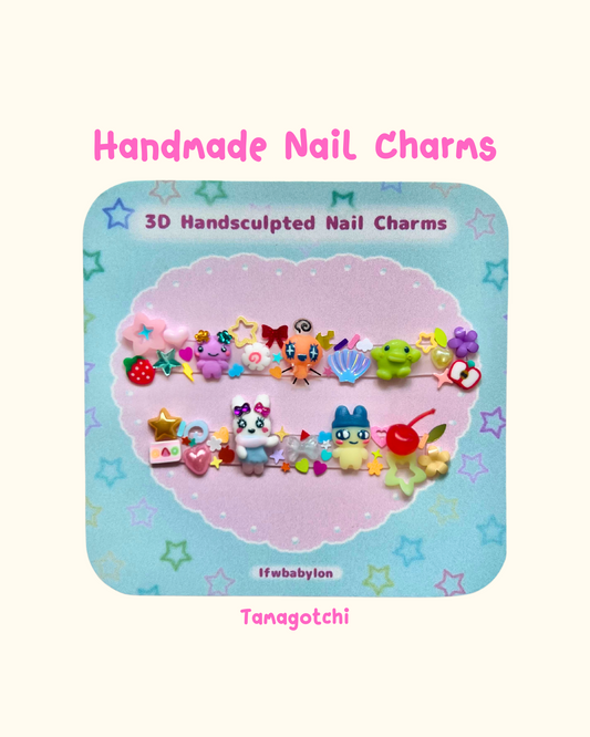 Tamagotchi nail charms